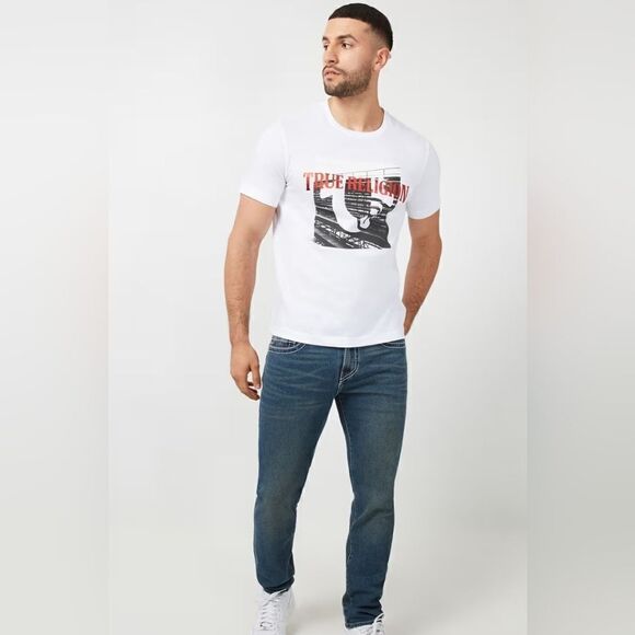 True Religion ROCCO BIG T SKINNY JEANS Mens size 36 waist, 32 Length, NWT - Picture 8 of 10